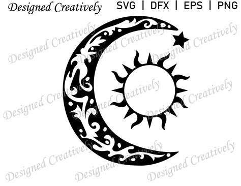 Excited to share the latest addition to my #etsy shop: Sun Moon and Stars svg, Moon SVG, Sun SVG ...