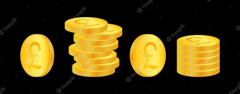 Premium Vector | Pound sterling 3d isometric physical coins digital ...