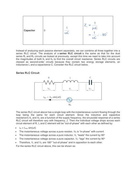 SOLUTION: Series rlc circuit analysis - Studypool