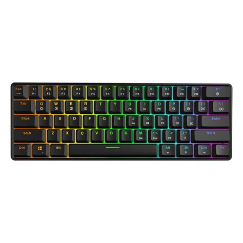 geek gk61 60% 61keys gateron optical axis rgb mechanical keyboard type-c programmable gaming ...