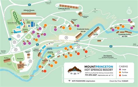 Mount Princeton Hot Springs Resort Nathrop, Colorado Map