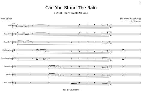 Can You Stand The Rain - Sheet music for Flute, Clarinet, Alto ...