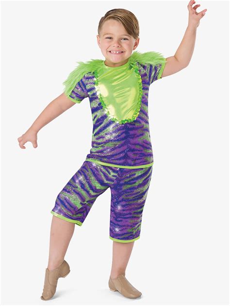 Mens "Monster Mash" Tiger Print 2-Piece Dance Costume Set | A Wish Come True AW652 ...