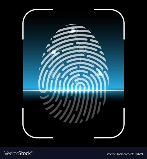 Biometric fingerprint scan Royalty Free Vector Image