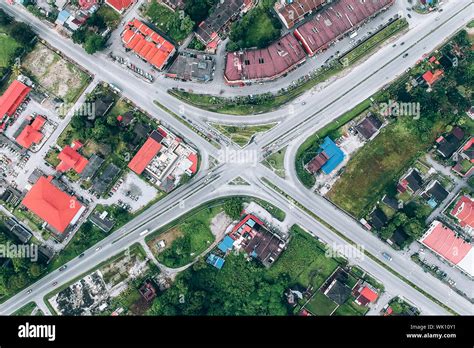 Aerial View Of Roads In City Stock Photo - Alamy