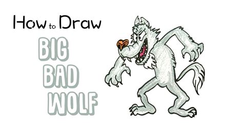 Big Bad Wolf Drawing Easy Simple Cartoon Wolf - k-Music