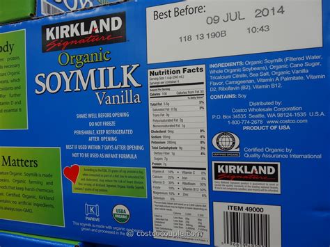 Kirkland Signature Organic Vanilla Soy Milk