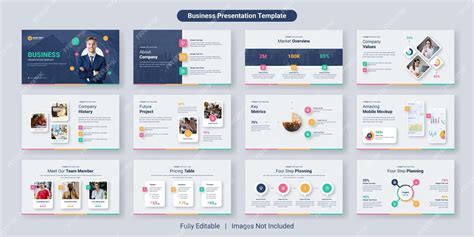 Premium Vector | Creative business PowerPoint presentation slides template design set