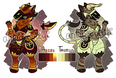 (closed) zodiac protogen auction- aries and taurus by antigravityi on ...