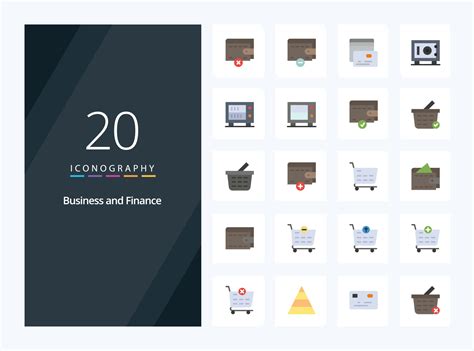 20 Finance Flat Color icon for presentation 16809220 Vector Art at Vecteezy