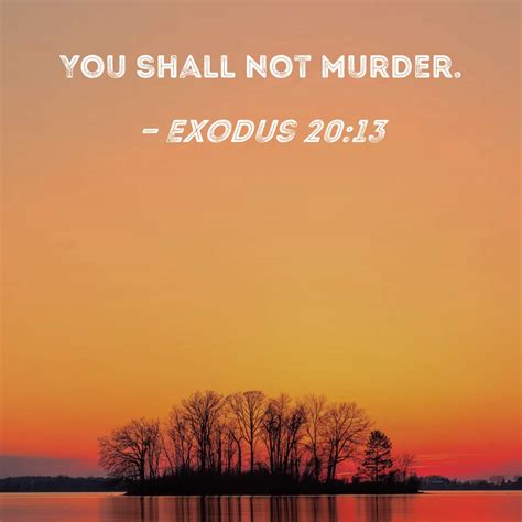 You Shall Not Kill Commandment