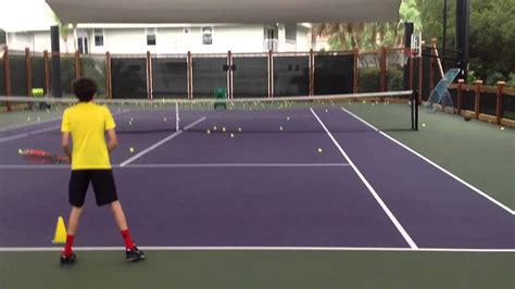 Junior Tennis Forehand Drill - YouTube