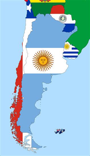 Center The Map Of Argentina Vector Maps Showing Argentina And ...