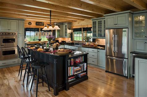 30 Rustic Kitchens for 2023 Designed by Top Interior Designers | Log home kitchens, Log home ...