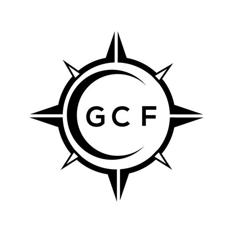 GCF abstract technology circle setting logo design on white background ...