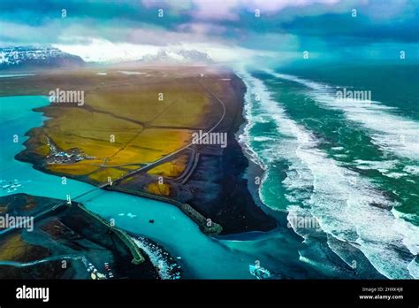 Aerial view of Diamond Beach Iceland Europe Stock Photo - Alamy