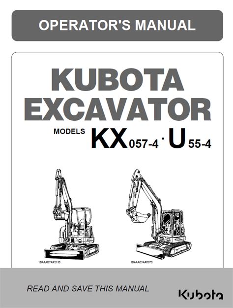 Kubota U55-4 Operator's Manual