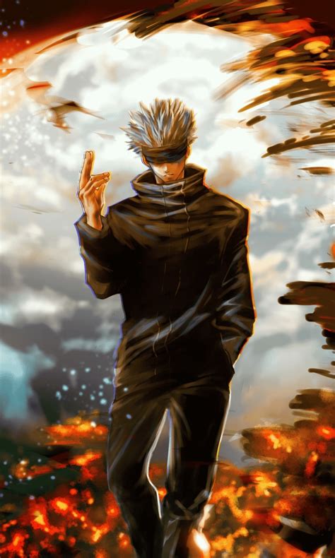 768x1280 Satoru Gojo Jujutsu Kaisen Art 768x1280 Resolution Wallpaper, HD Anime 4K Wallpapers ...