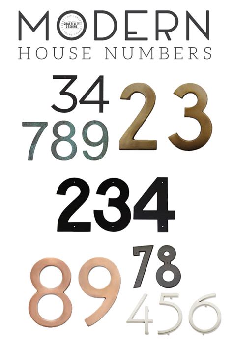 25 of the Best Modern House Numbers for Your Home – Craftivity Designs