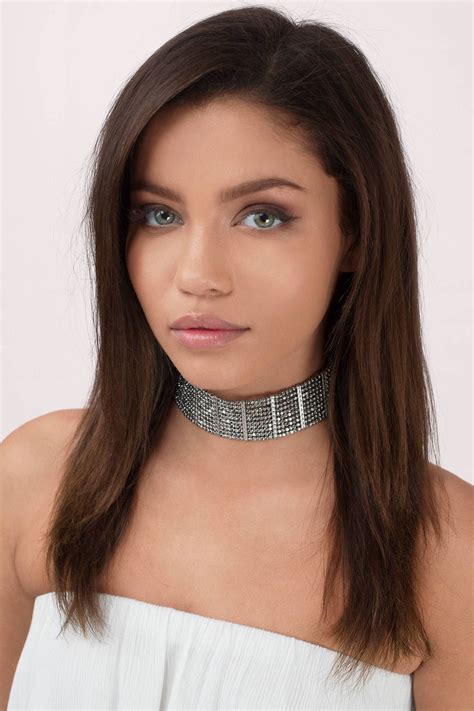 Search "Can't Get Enough Silver Wide Choker" on Tobi.com! jeweled bling choker necklace ...