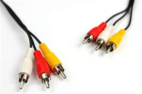 Red, White, and Yellow Cables - The Trio of Connectivity