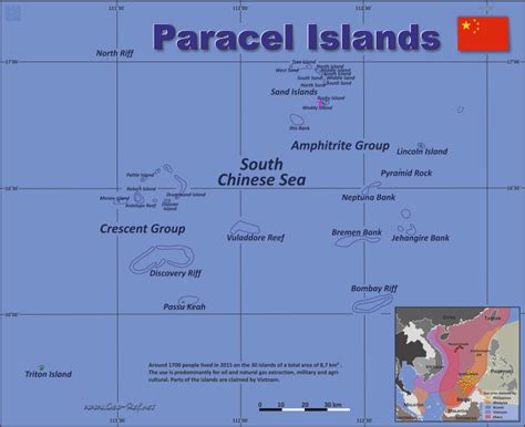 Paracel Islands Country data, links and map by administrative structure