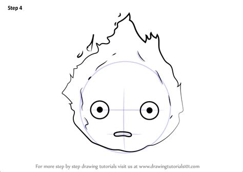 Learn How to Draw Calcifer from Howl's Moving Castle (Howl's Moving Castle) Step by Step ...