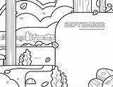 September Printable coloring Page  Download Print Or Color Online For sketch template