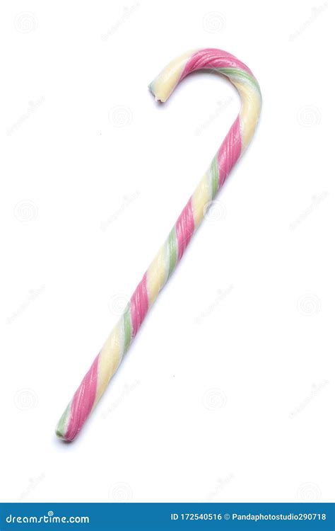 Christmas Stylish Pink Candy Cane Isolated Stock Photo - Image of traditional, lollipop: 172540516