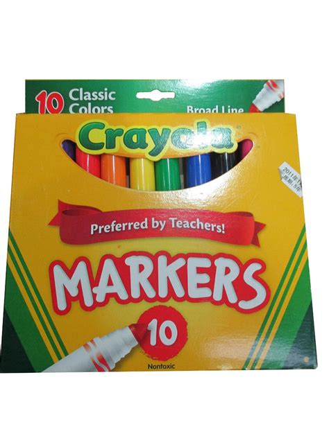 Amazon: Crayola 10ct Classic Broad Line Markers!