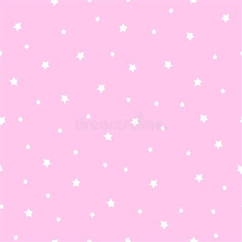 Seamless Stars Pattern on Baby Pink Background. Stock Vector - Illustration of pattern, paper ...