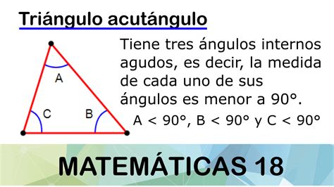 Triángulo acutángulo: qué es, cómo identificar y tipos — Matemáticas18