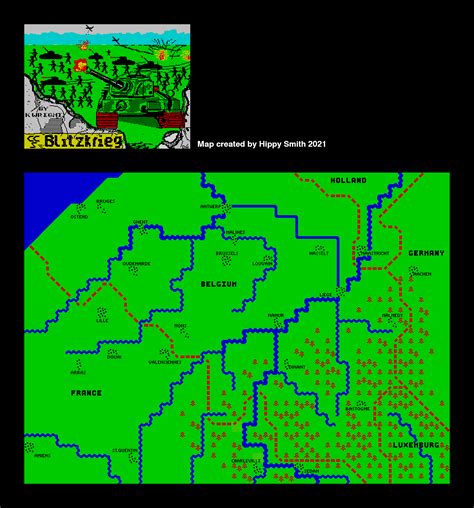 ZX-Spectrum Games - Blitzkrieg - mapa