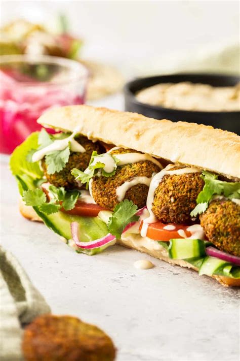 Falafel Sandwich - Easy Vegan Recipe - Hey Nutrition Lady