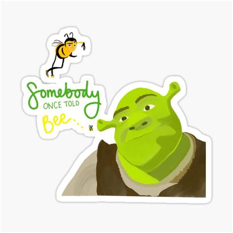 "Shrek x Barry Benson" Sticker for Sale by emilygibbs251 | Redbubble