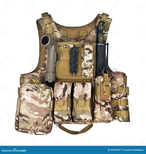 Bulletproof Vest Isolated On A White Background Stock Image - Image of ...