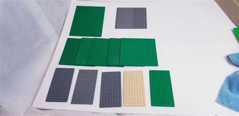 Lego Base Plate Lot x 12 various colours 1 Old green 16x22 (1978-1984) RARE 1 dark gray 8x16 ...