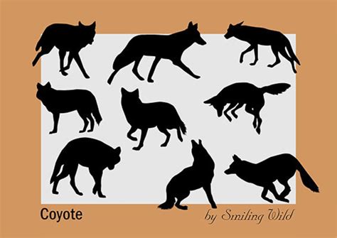 Coyote svg silhouette clipart woodland animal cutout printable | Etsy