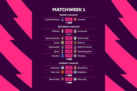 Premier League 2022/23 fixtures released