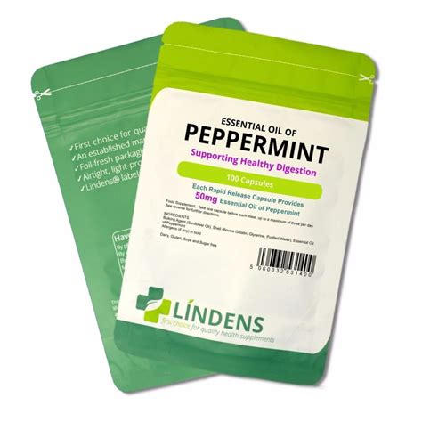 Peppermint Oil 50mg Capsules | Zoom Health