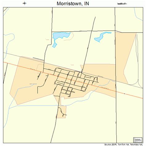 Morristown Indiana Street Map 1851192