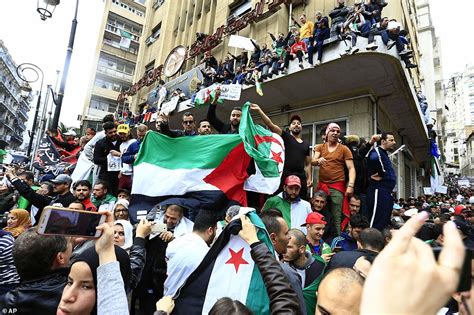 Tens of thousands take to the streets in Algeria to protest ailing President's bid to extend ...