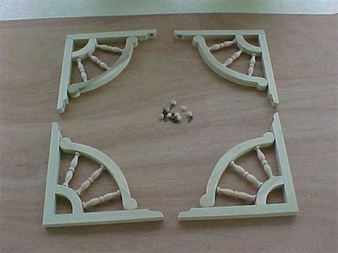 Victorian Screen Door Brackets 17 Set of 4 by VictorianWoods