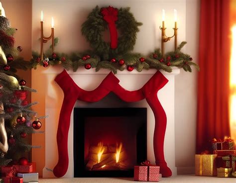 Download Christmas, Fireplace, Living Room. Royalty-Free Stock ...