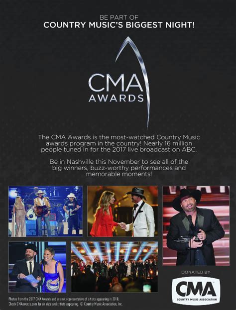 Charitybuzz: 4 Tickets to The 52nd Annual CMA Awards in Nashville - Lot ...