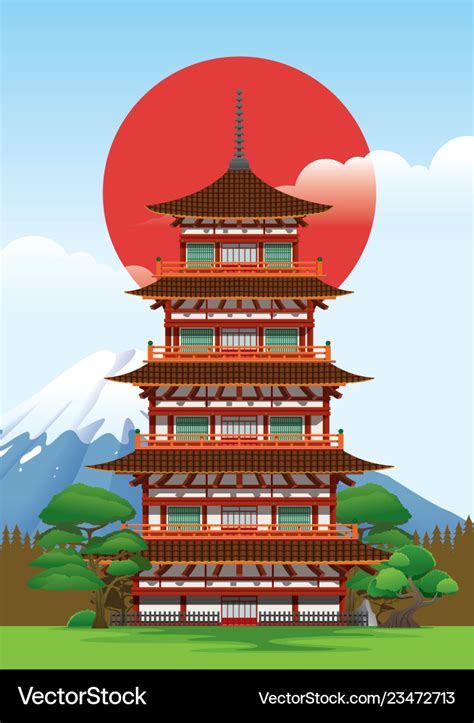 Japanese Pagoda Art