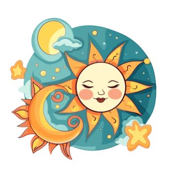 Moon Star Vector PNG Images, Cartoon Stars Cartoon Moon Cute Stars ...