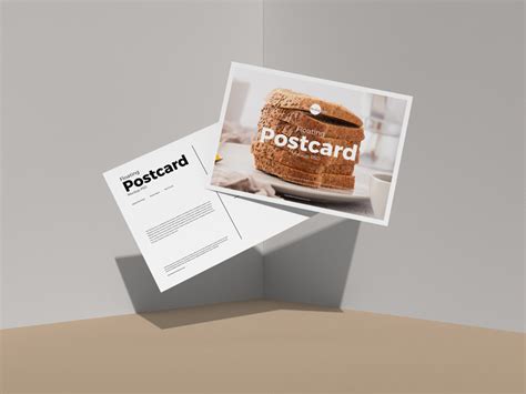 Free Floating Postcard Mockup PSD - Free Mockup ZoneFree Mockup Zone