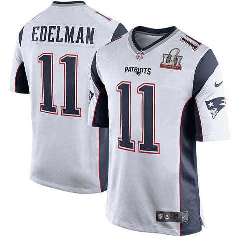 Nike Julian Edelman New England Patriots White Super Bowl LI Bound Game ...