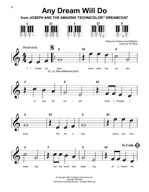 Any Dream Will Do | Sheet Music Direct